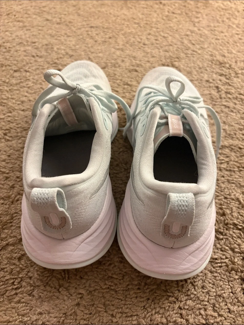 Asics Women's Light Mint and Pale Pink Running Sneakers